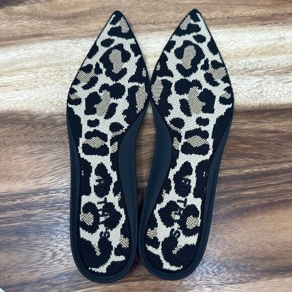 Rothy’s The Point II Brown and Leopard Ballet Flats Women’s Size 5 Shoes - Picture 7 of 10